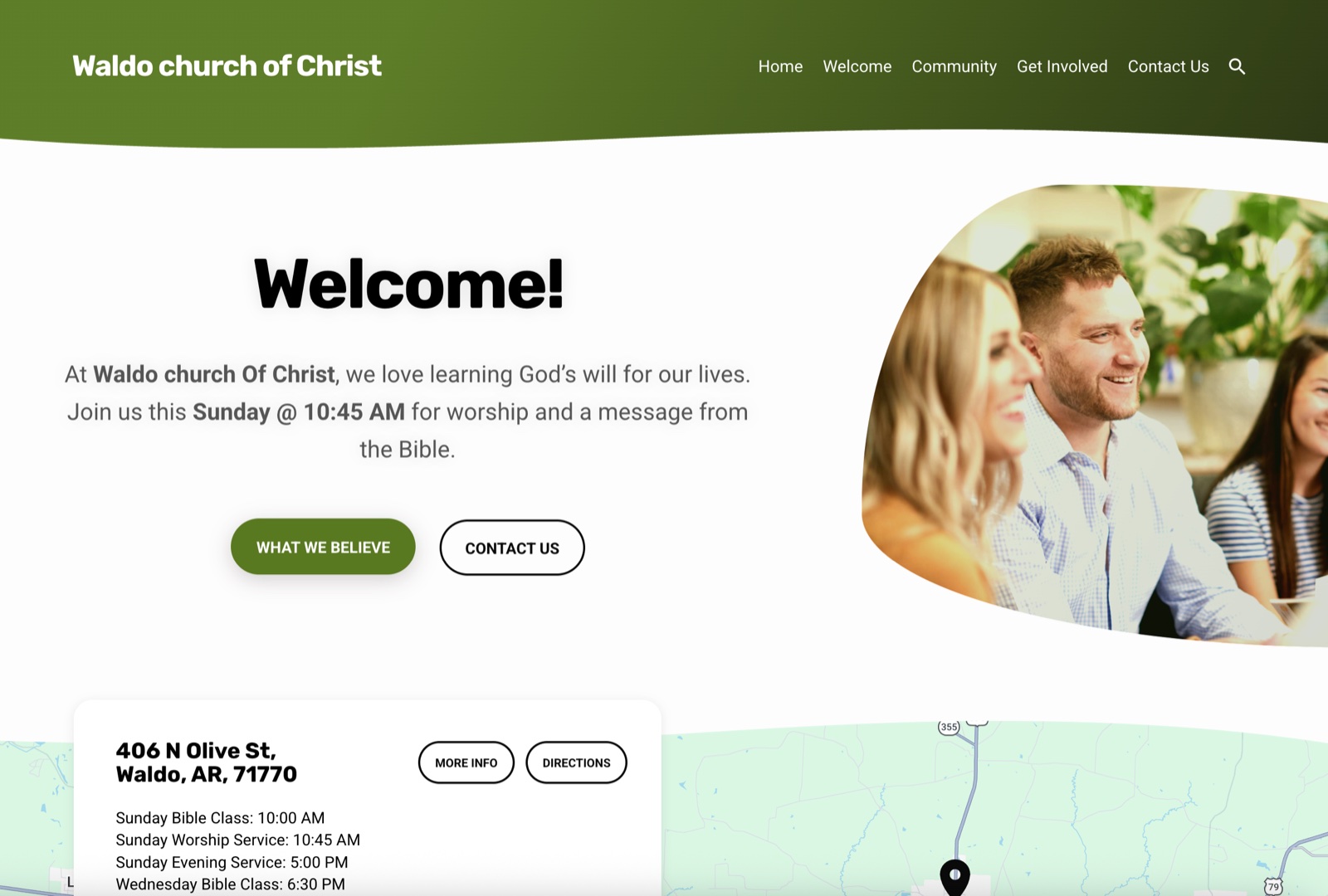 Waldo church of Christ website homepage